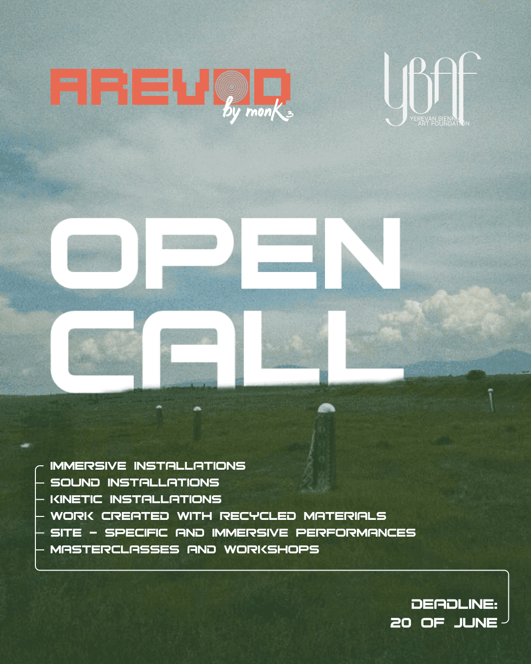 YBAF and AREVOD Announce an OPEN CALL FOR ARTISTS